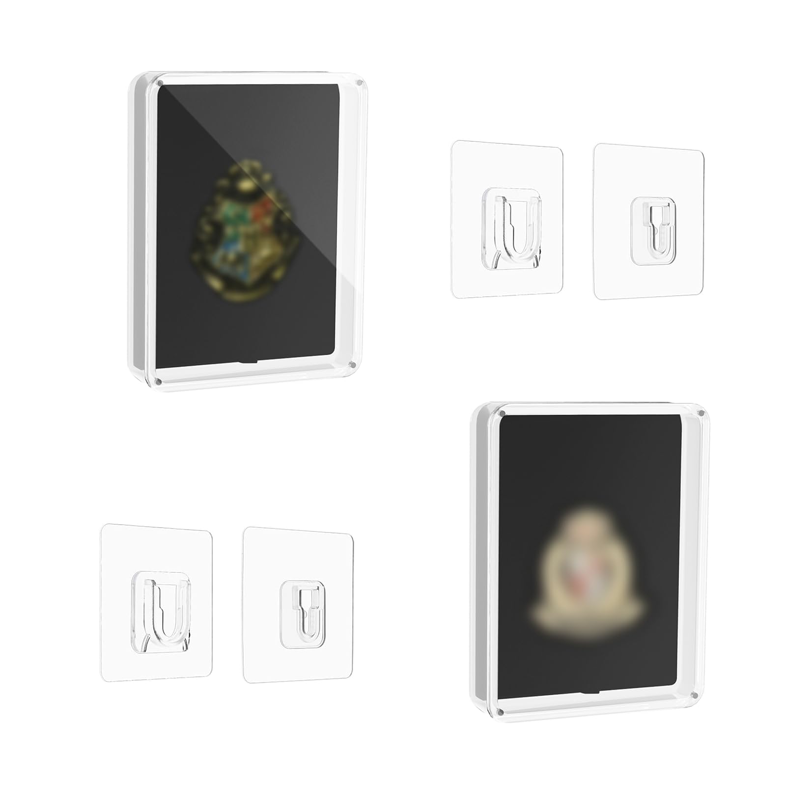 Photo 1 of 2 PCS Acrylic Pin Display Case with Flannel Protective Pad, Pin Collection Display Box for Wall and Tabletop Display, Clear Plastic Pin Holder for Pin Badge Enamel Pin Jewelry Pins Military Medal