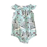 Weixinbuy Baby Girls Romper Summer Print Cap Sleeve Jumpsuit Outfits Sunsuit
