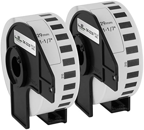 Speedy Inks Compatible Paper Tape Replacement for Brother DK-2210 (White, 2-Pack)