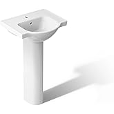 Kohler 5265-1-0 Veer 21" pedestal bathroom sink with single faucet hole