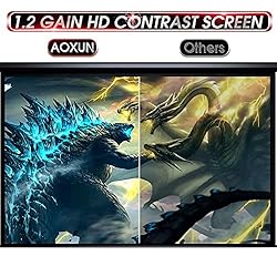 Aoxun 100" Motorized Projector Screen - Indoor and
