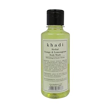 Khadi Herbal Orange & Lemongrass Body Wash - 210ml