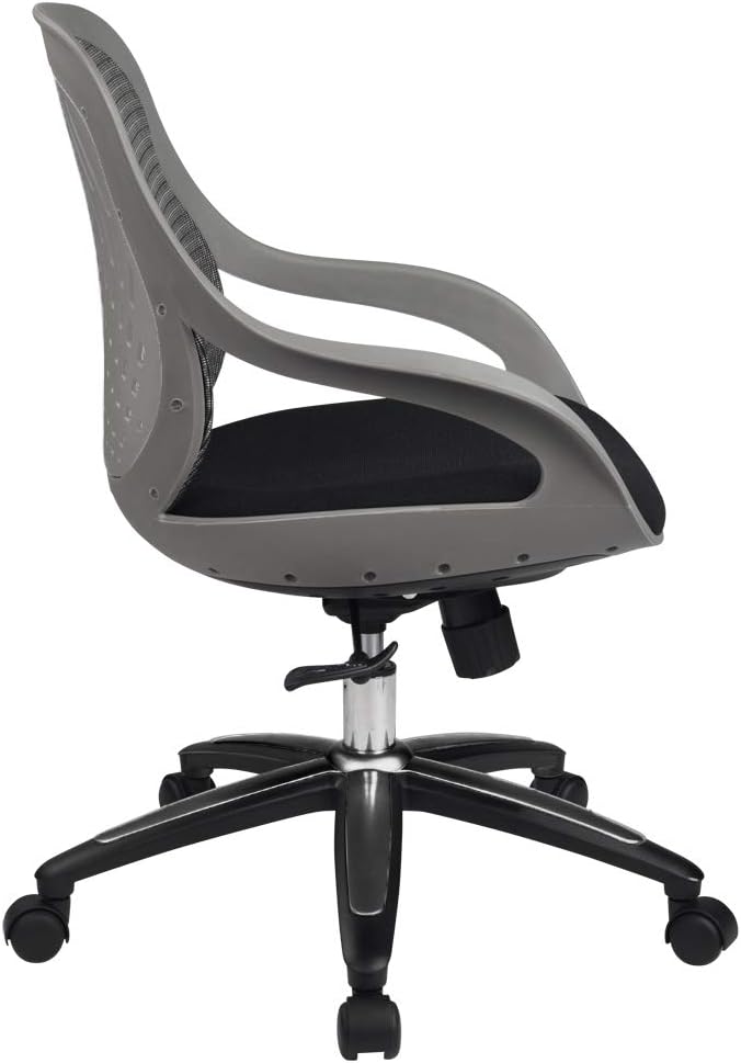 Alphason,AOC1010-M-GRY,Croft Grey back designer mesh chair - grey frame,grey frame, 950x560x480mm - Image 3