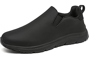 Ulogu Non Slip Waterproof Shoes for Men Women,Oil Resistant Slip On Work Loafers Food Service Restaurant Kitchen Chef Shoes L