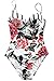 CUPSHE Women's Floral Printing One-Piece Swimsuit Beach Bathing Suit Medium