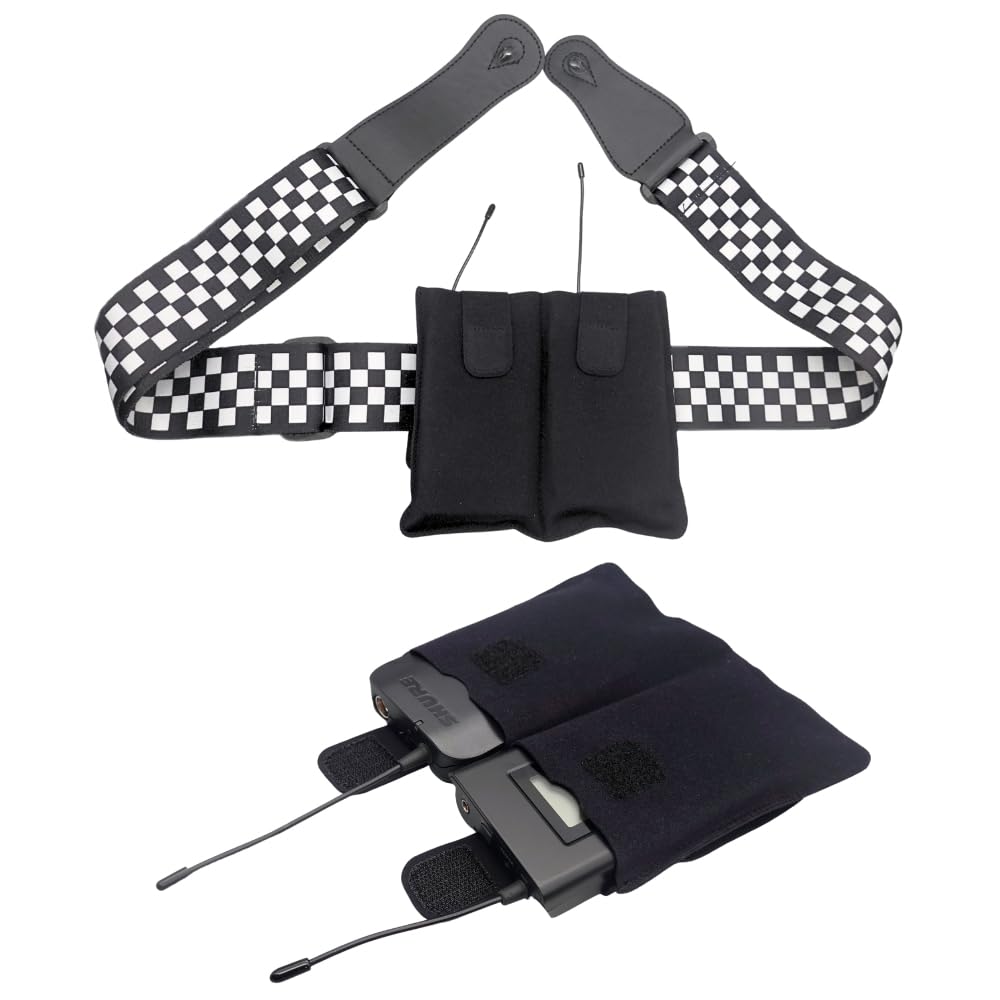URSA Live Pouch: Premium Belt & Instrument Strap Pouch for Wireless Transmitters & Receivers. Quick and secure removal and attachment. Compatible with Line 6, Sennheiser, Shure & More (Double)