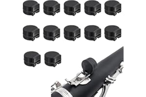 Clarinet Thumb Rest Cushion Protector, Rubber, 12-Pack, Compatible with Most Clarinets and Oboes