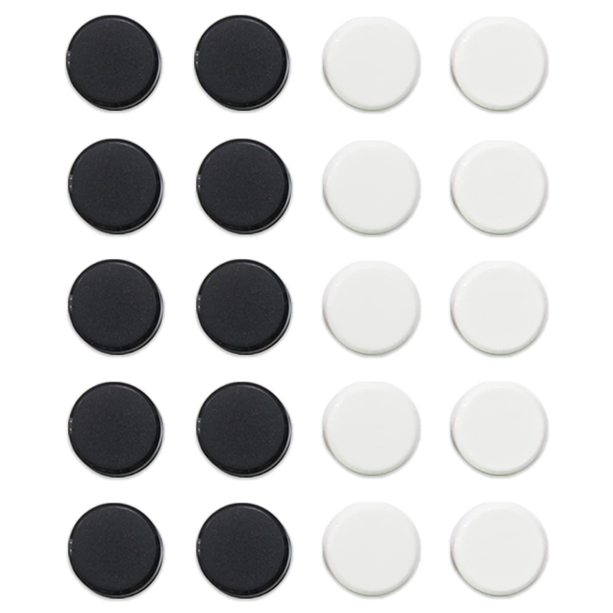 Qualsen Fridge Magnets, Whiteboard Magnets, 20 PCS Strong Magnet,Colorful Small Magnets for Whiteboard, Round Mini Magnets for Crafts, Magnetic Whiteboard, Kitchen, Office, School (2 colors)