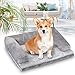 Petacc Dog Bed Plush Sofa-Style Couch Pet Bed for Dogs & Cats Detachable Dog Sofa Dog Lounge with Trilateral Bolster and Anti-Slip Bottom, Equipped with Blanket, Cloth Toy and Summer Sleeping Mat
