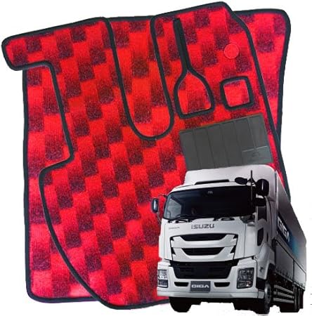 Amazon トラック 車種別 サムロマット 助手席セット レッド ファイブスターギガ 平成27年11月 現行型 フロアマット 車 バイク