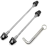 ONIPAX Anti-Theft Bike Locking Skewer Set with 7-Lobe Key Fixed-Spring Axle | High-strength steel, urban commuter street parking, prevent wheel theft, hassle-free tire change road bike hardware component