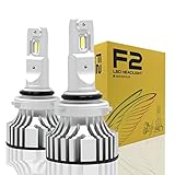 Alla Lighting D-CR F2 Newest Version 9000 Lumens Extremely Super Bright Cool White High Power SUPER Mini Low Beam LED Headlight Bulb All-in-One Conversion Kits Headlamps Bulbs Lamps (9006 / HB4)