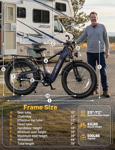 Jasion Thunder PRO/ST Electric Bike,2000W Peak Ebikes for Adults,26''Fat Tire Best Ebike for Men,90 Miles with 1040Wh Battery,35 MPH Max Speed Bicycles,500 lbs Capacity,Certified By UL2849