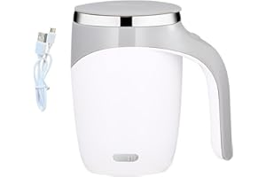 INIFLM Self Stirring Coffee Mug, Automatic Magnetic Stirring Cup, Self Stirring Mug With Lid, Rechargeable Electric Speed Mixing Cup, for Milk Tea Office Travel Home Coffee(#1)