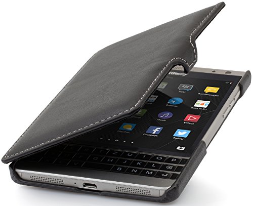 Stilgut book type with clip, genuine leather case for b…