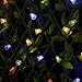 CrazyFire 16ft/5m LED Party Light,Bell Shape 20 LEDs Colorful Party Light Strings for Chritsmas Wedding Halloween Party Decorations Outdoor Lights Solar Powered with 3 Modes
