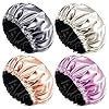Aquior-Shower-Cap-4-Pack-Bathing-Reusable-Shower-Caps-for-Long-Hair-Women-Double-Layers-Premium-Sumptuous-Silky-Satin-100-Waterproof-Shower-Cap-Extra-Large Aquior Shower Cap, 4-Pack Bathing Reusable Shower Caps for Long Hair Women, Double Layers Premium Sumptuous Silky Satin…
