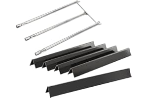 Leship 22.5" Flavorizer Bars & Burner Tube Set Replace for Weber 7536 7508, Spirit 700 Genesis Silver B/C Gold B/C Platinum B/C, Spirit 300 Series (with Side Control) Weber 900 Other Grills Heat Plate