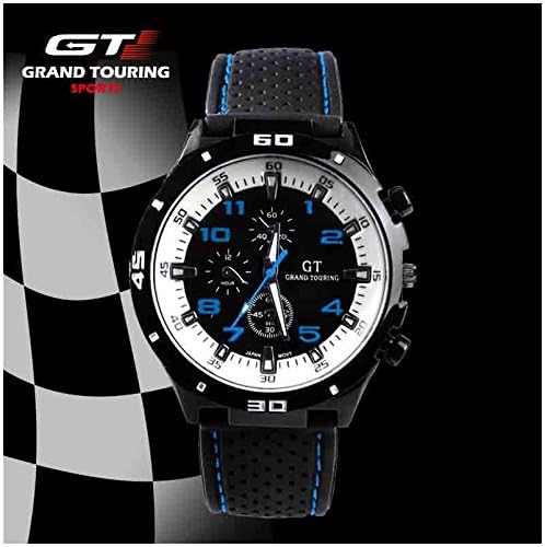 GT Furious Racing Sport Watch Military Pilot Aviator Army Style Black Silicone Faddish F1 Men's Watches