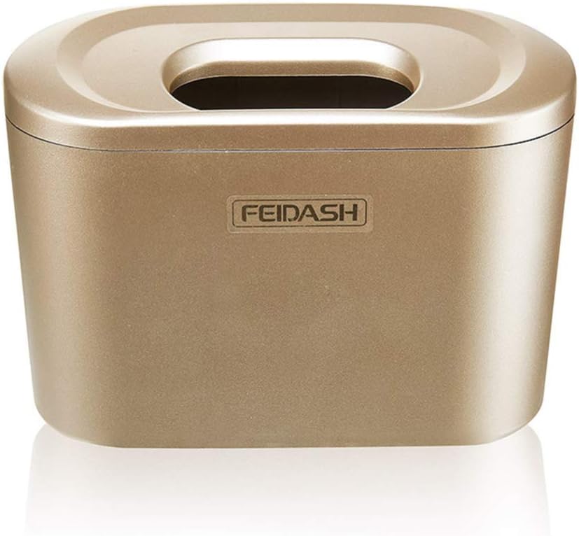 BYSY Car Garbage Bin Plastic Mini Wastebasket Trash Can & Makeup Holder, Vanity Desk Countertop Bathroom Kitchen