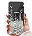 SunStory Galaxy A50 / A50s / A30s Case (2019) Design with Moving Shiny Quicksand Glitter and Double Protection with PC layer and TPU Bumper (Silver)