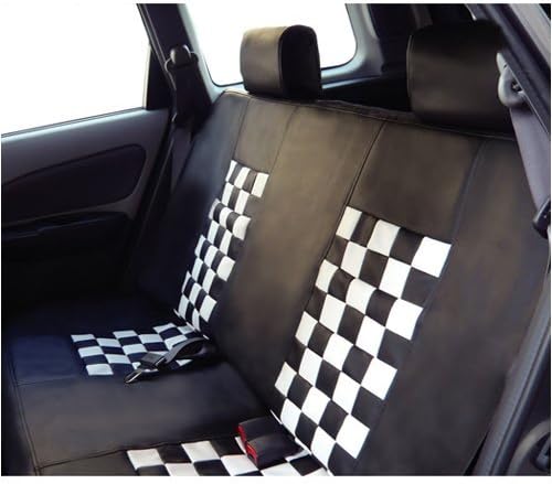 Amazon 訳あり品 モノトーンチェック フリーサイズシートカバー 普通車後席用 Sp 12 シートカバー 車 バイク