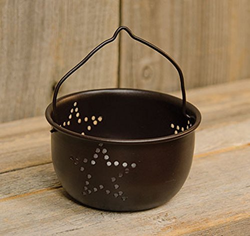 Mini Punched Star Colander Black Rustic Primitive Country Metal Kitchen Decor - Decorative - Perfect to Hold Tea Light