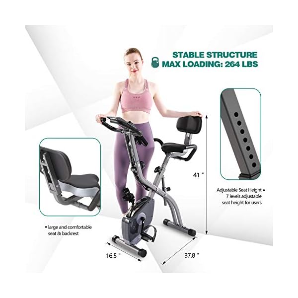 Folding-Exercise-Bike-with-10-Level-Adjustable-Magnetic-Resistance-Upright-and-Recumbent-Foldable-Stationary-Bike-is-The-Perfect-Workout-Bike-for-Home-Use-for-Men-Women Folding Exercise Bike with 10-Level Adjustable Magnetic Resistance | Upright and Recumbent Foldable Stationary Bike is…