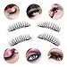 BONNIE CHOICE 8 Pcs Triple Magnetic Eyelashes, Magnetic Lashes, Magnetic False Eyelashes, 0.2mm Ultra Thin Magnet No Glue Reusable One Two Lashes Fake Magnet Lashes for Natural Look (2 Pairs)