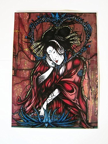 Dj geisha art print, "lotus drops", graffiti wall art, …