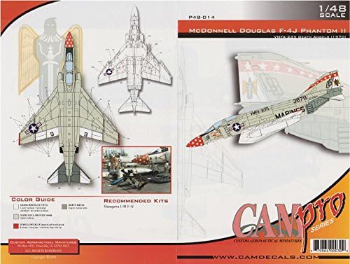 CAM Pro Decals CAMP48014 1:48 F-4J Phantom II VMFA-235 Death Angels 1970 [WATERSLIDE Decal Sheet]