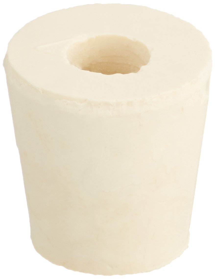 Rubber Stopper- Size 3- Drilled