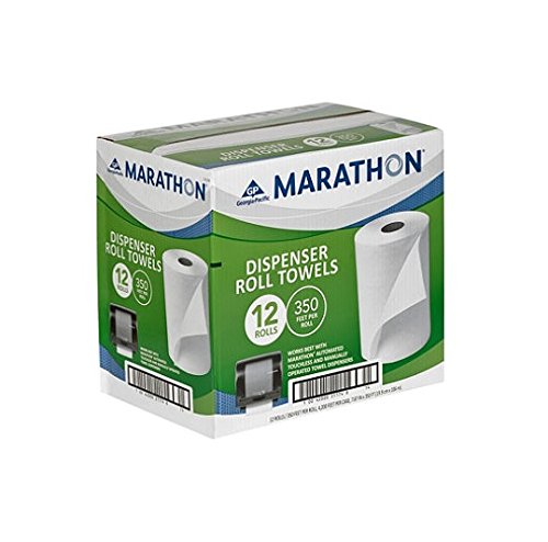 Marathon Dispenser Roll Towels 12 Rolls for Marathon Commercial Kitchen Bathroom Towel Dispensers Bulk Case 4,200 ft.