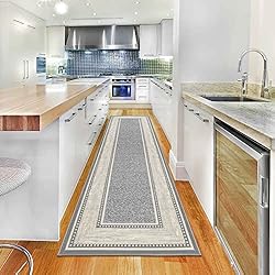 Machine Washable Bordered Design Non-Slip