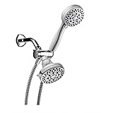 Shower Head,High Pressure 3 Way Rainfall Combo for Enjoy Luxurious Rain Showerhead and 6 Setting Hand Held Shower Separately