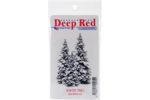 Deep Red Stamps 3x505165 Tampon en caoutchouc Pin d'hiver