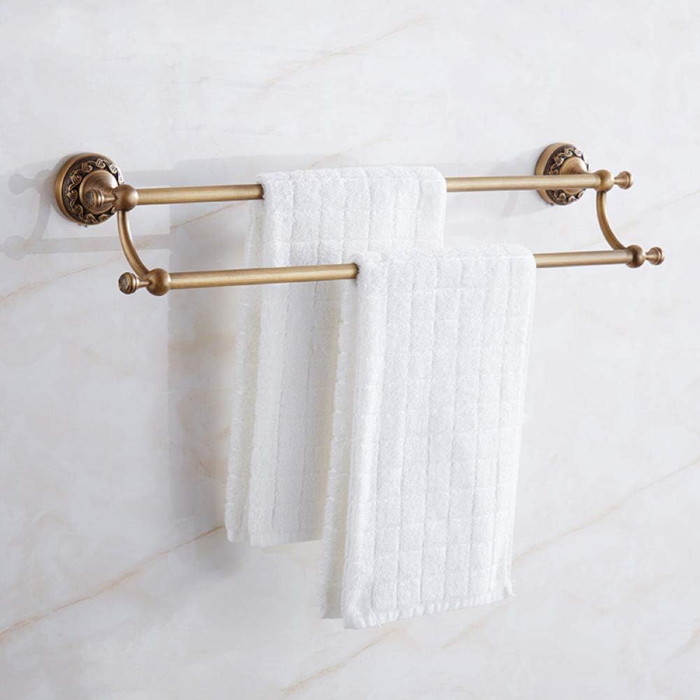 WK All Copper Antique Double Bar Towel Rack Hanging Towel Bar Double