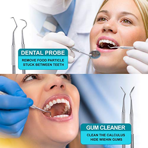 Dental Tools, 6 Pack Teeth Cleaning Tools Stainless Steel Dental