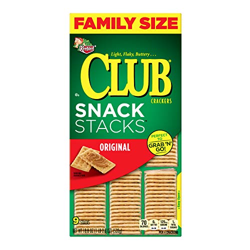 Keebler Club Crackers, Snack Stacks, Original, Grab 'N' Go, Family Size, 18.8 oz box