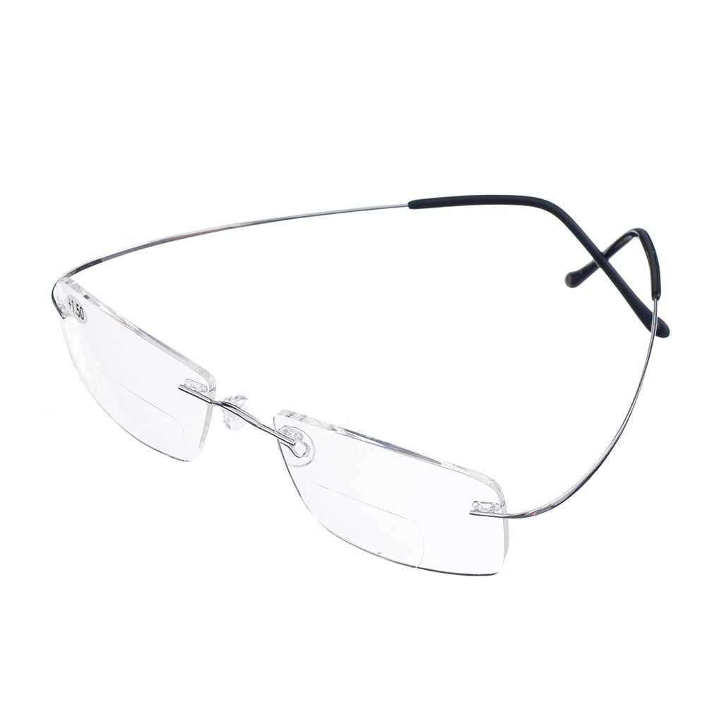 1X Bifocal Fashion Stylish Lightweight Clear Frameless