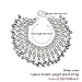 SUNSCSC 1 Pair Vintage Silver Bell Chain Bangle Bracelets Ankle Anklets for Women