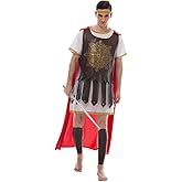 FantastCostumes Men's Roman Soldier Costume Halloween Warrior Gladiator Full Cosplay Costume