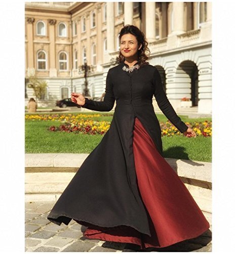 divya enterprise women's silk semi-stitched long indo-western gown(maroon_free size)