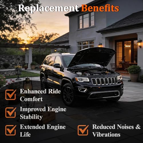 3 Piezas Soportes Motor y Transmisión Fits for Cherokee 2.4L 2014-2021 | Soportes para Chrysler 200 2.4L 2015-2019; reemplazo# OE 68192831AF 68418876AB 68157441AD 3378/3380/3308