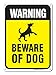 Warning Beware of Dog Sign, Dog Warning Sign, 10x14 Inches, Rust Free .040 Aluminum, Fade Resistant, Made in USA
