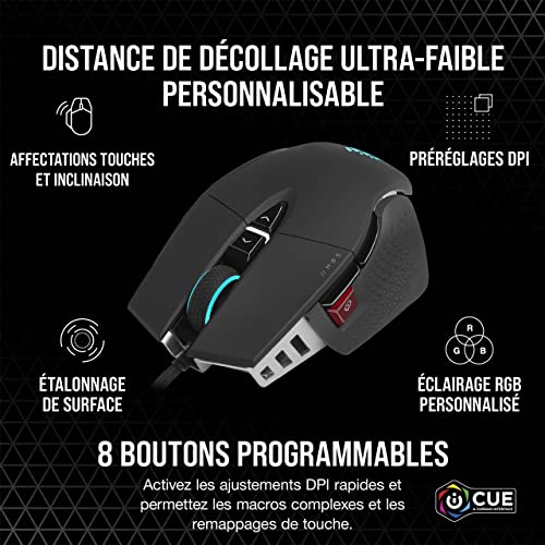 M65 RGB ULTRA Souris Gaming FPS Personnalisable – Noir