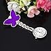 Lookatool Nurse Clip-on Fob Brooch Pendant Hanging Butterfly Watch Pocket Watch (Purple)