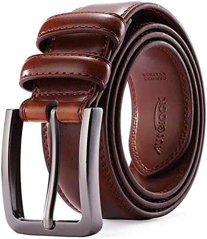 Mens Belt - XHTANG Genuine Leather Dress Belt -1 3/8"(35mm) Classic Casual Belt for Men in Gift Box