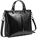 Heshe Womens Tote Purse Top Handle Bags Work Bag Satchel Cross-body Bag (Black-R)