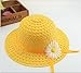 Girls Sunflower Straw Tea Party Hat Set (9 Pcs, Assorted Colors)